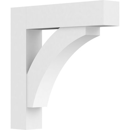 EKENA MILLWORK Standard Thorton Architectural Grade PVC Bracket with Block Ends, 5"W x 30"D x 30"H BKTP05X30X30THR05